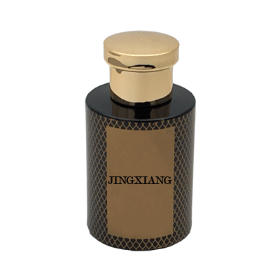 100 ml Cylinder Gold Hot Stamping Glass Perfume Bottle