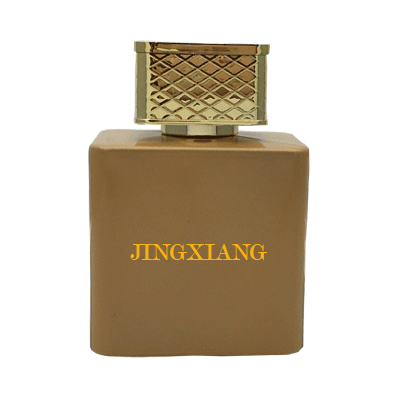 100 ml Matte Orange Square Glass Polish Perfume Bottle