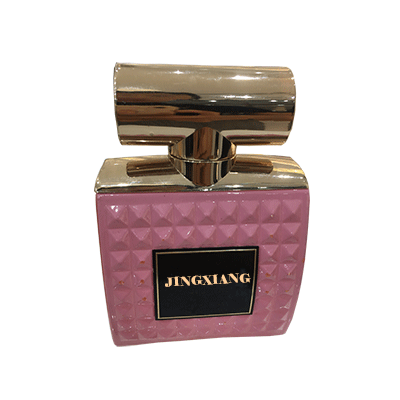 Women 100 ml Pink Glass Perfume Bottles